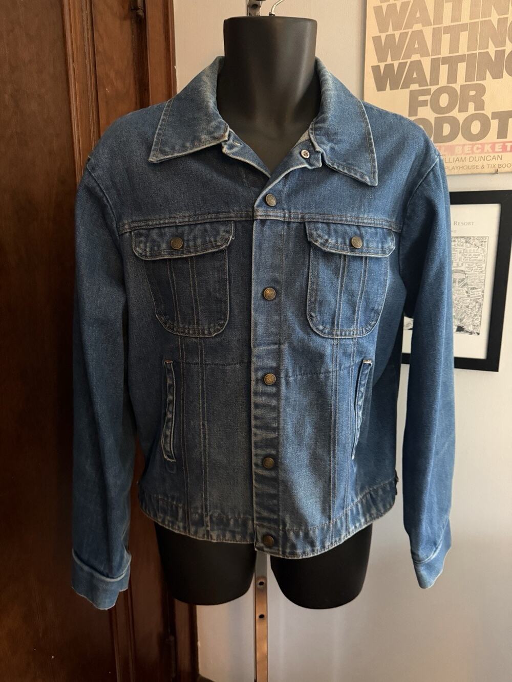 Vintage Key Imperial Denim Jacket Men’s Large Dark Wash